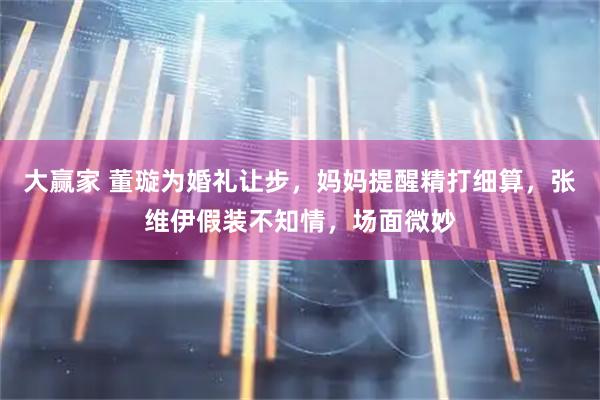 大赢家 董璇为婚礼让步，妈妈提醒精打细算，张维伊假装不知情，场面微妙