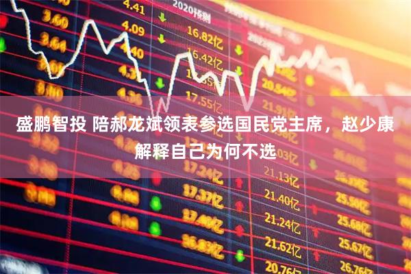 盛鹏智投 陪郝龙斌领表参选国民党主席，赵少康解释自己为何不选