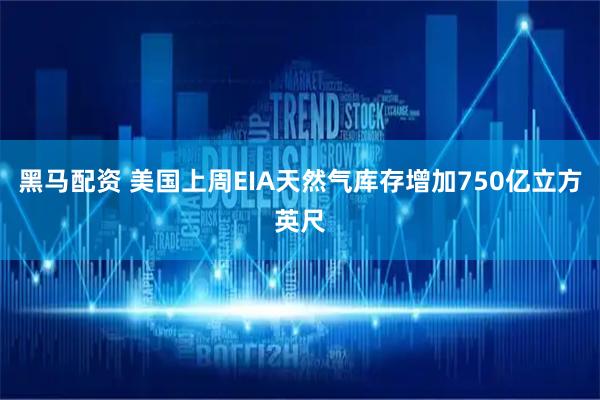 黑马配资 美国上周EIA天然气库存增加750亿立方英尺