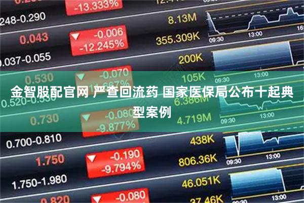 金智股配官网 严查回流药 国家医保局公布十起典型案例